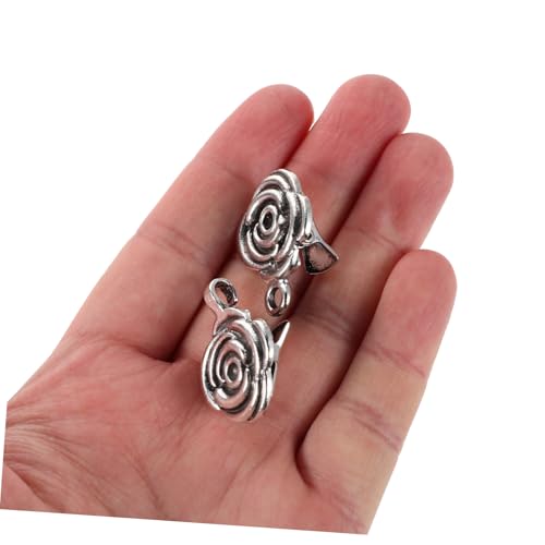 Veemoon 6 Stück Retro Cardigan Clips Vintage Blumenbroschen für Pullover Capes und Hemden Stabile Dekorative Strickjacken und Schalverschlüsse mit Künstlerischem Rosendetail für Damen von Veemoon