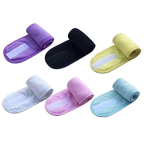 Veemoon 6 Stück Spa Stirnband Elastisches Gesichtswasch und Make Up Haarband Waschbar für Yoga Sport und Kosmetikbehandlungen von Veemoon