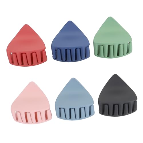 Veemoon 6 Stück Teiliges Bunte Haarklammern aus Acryl Rutschfeste Haarklammern mit Starker Fixierung für Frauen für Alltag Bad und Küche Langebige Haarspangen mit Einfacher Krallendesign von Veemoon