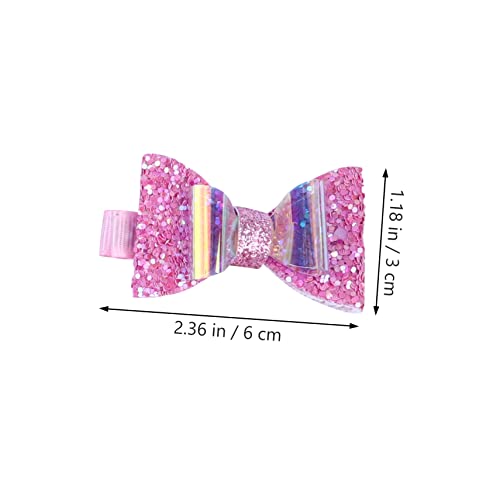 Veemoon 6 Stück Teiliges Haarschmuck für Mädchen Glitzernde Schleifen Haarspangen mit Pailletten Bunte Haarclips zur Haarfixierung und Frisurdekoration für Kleinkinder von Veemoon