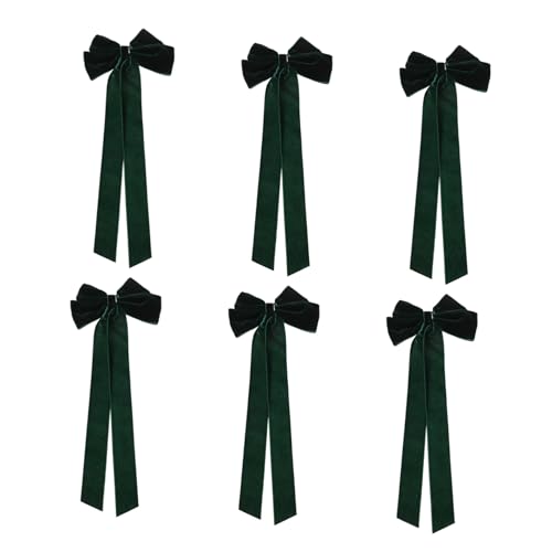 Veemoon 6 Stück Teiliges Kleine Haarspangen für Damen Samtige Schleifen Duckbill Clips mit Langem Band Zuverlässiger Eleganter Vintage Stil für Festivals Partys und Alltag von Veemoon