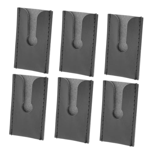 Veemoon 6 Stück Teiliges PU Leder Rasiererkopf Schutzhülle Kompakt Leicht Reiseetui für Doppelrand Schmetterlingsrasierer Herren Pflege Sicherer Schutz gegen Feuchtigkeit Stöße von Veemoon