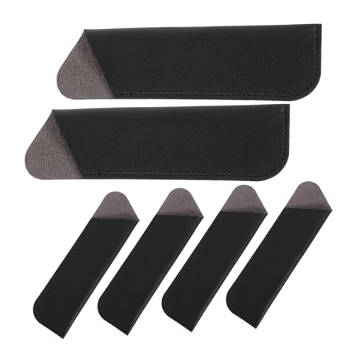 Veemoon 6 Stück Teiliges PU Leder Stiftschutzhüllen Kratzfestes Schreibgeräteetui für Füllfederhalter und Kugelschreiber Eleganter Stiftbeutel zur Sicheren Aufbewahrung im Büro und Alltag von Veemoon