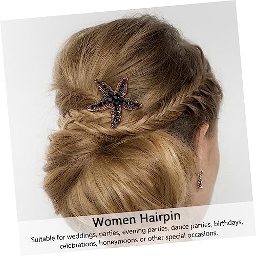 Veemoon 6stücke Strass Haarnadeln Für Frauen Braut Haarteile Mit Stern Haar Design U-förmige Haarspangen Als Haar Zubehör Für Hochzeit Und Veranstaltungen von Veemoon