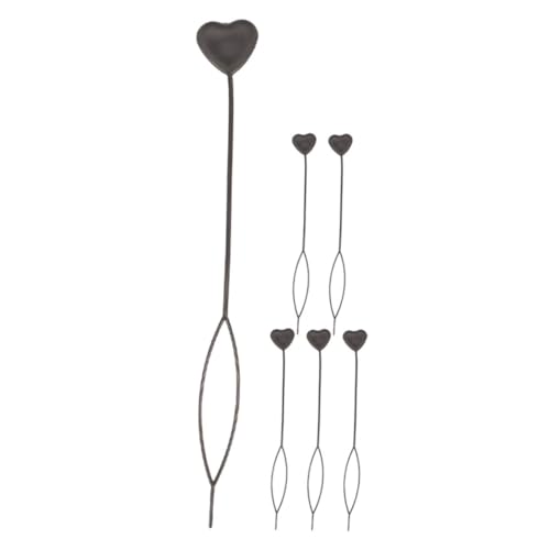 Veemoon 6 Stück Teiliges Schwarzes Herz Haarflechtwerkzeug Perlenlader Automatisches Styling Tool für Frauen und Mädchen Schnelles Hochsteck und Pferdeschwanz Tool Geeignet für Haartypen von Veemoon