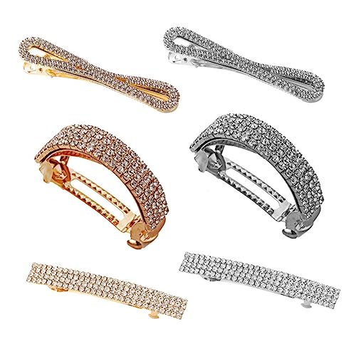 Veemoon 6 Stück Teiliges Set Strass Haarspangen für Mädchen Funkelnde Haarclips für Hochzeiten Partys und Festliche Anlässe Rutschfest und Elegant von Veemoon
