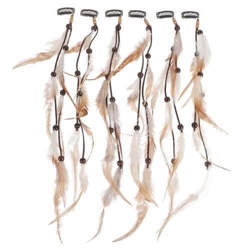 Veemoon 6 Stück Teiliges Vintage Haarclip Extensions Ethnische Haaraccessoires für Fasching Karneval Cosplay und Alltag Leicht und Einfach zu Tragen Stilvolles Haarschmuck für von Veemoon