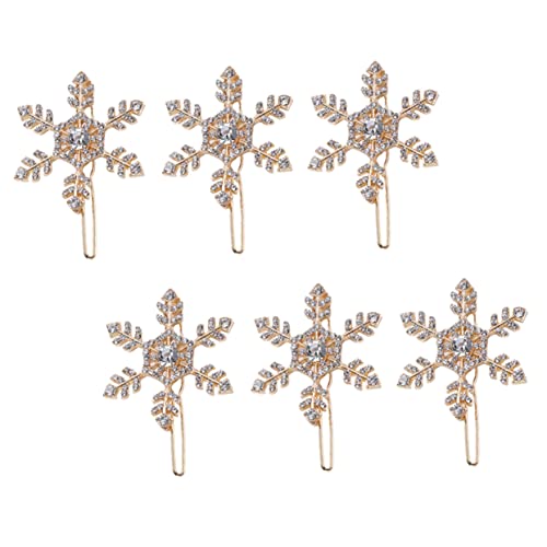 Veemoon 6 Stück Teiliges Weihnachts Haarclip Schneeflockenform Stilvolle Haarnadeln für Partys Festivals und Fotografie für und Mädchen von Veemoon