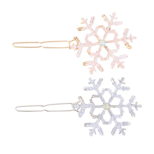 Veemoon 6 Stück Teiliges Weihnachts Haarschmuck Schneeflocken Haarklammern aus Langlebiger Leichte Komfortable Haarspangen für Damen Festliche Haar Accessoires Geschenkidee von Veemoon