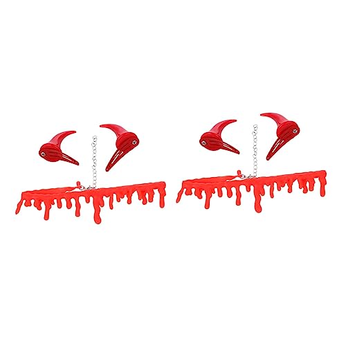 Veemoon 6-teiliges Set Teufelshorn Haarspangen Und Mit Blutigen Tropfen – Perfektes Vampirkostüm Für Und Mädchen Zu Halloween - Ideal Für Partys Und Kostüme von Veemoon