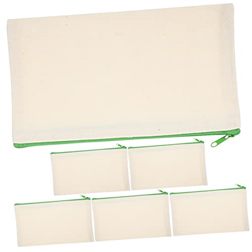 Veemoon 6stücke Wiederverwendbare Stoffbeutel Für Stifte Und Kosmetik Leichte Langlebige Reißverschlusstaschen Für Schule Reisen Und Aufbewahrung Für Erwachsene von Veemoon