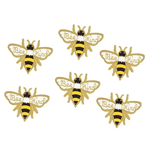 Veemoon 6stücke Bienen-emaille-anstecknadel Bienenbrosche Retro-brosche Damen-kleidungsaccessoire Dekorative Brosche Für Kleidung Schals Bienen-pin Bienenschmuck von Veemoon