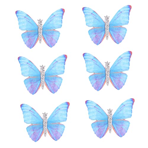 Veemoon 6stücke Schmetterlinge Haarspangen Für Mädchen Und Junge Mädchen Handgefertigte Schmetterlings-haarnadeln Haarschmuck Aus Blau Und Violett von Veemoon
