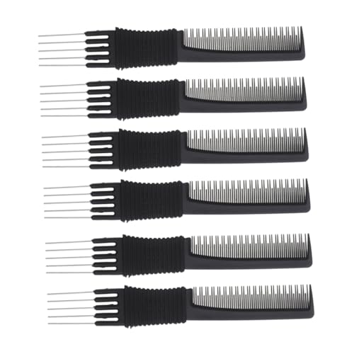 Veemoon 6Stücke Tragbare Multifunktions Haarkämme für Friseure Professionelle Haarschneidekämme für Männer für Haarschnitte mit Langlebigem Design für Nasses und Trockenes Haar von Veemoon