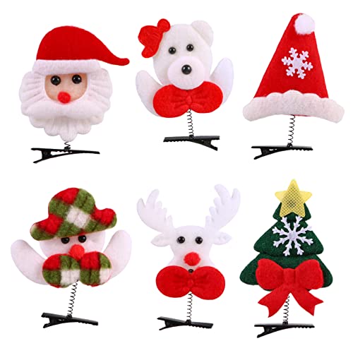Veemoon 6stücke Teiliges Weihnachts-haarclips Für Festliche Haarspangen Mit Weihnachtsbaum Schneemann Und Mehr Für Partys Und Fotoshootings Bunte Kinderfreundliche Designs Für von Veemoon