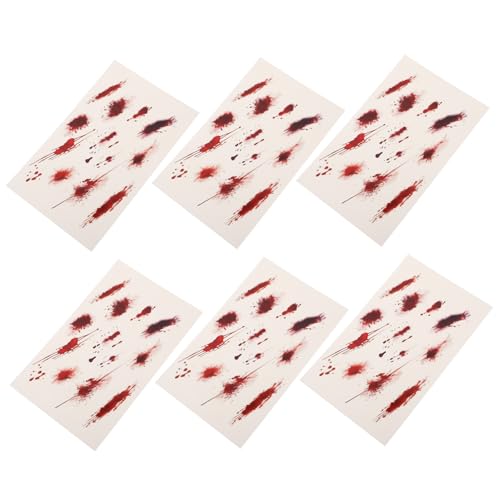 Veemoon 6stücke Halloween-fake-wundeaufkleber Temporäre Realistische Narben-aufkleber Für Körpervampir-make-up-party Und Theateraufführungen Und Atmungsaktiv von Veemoon