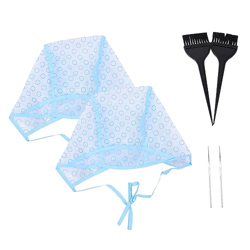 Veemoon 6stücke Teiliges Set Einweg-haarfärbe-highlight-kappen Mit Färbepinsel Und Häkelnadel Für Salon Heimgebrauch Für Anfänger Und Profis Geeignet von Veemoon