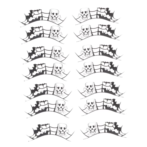 Veemoon 7 Paare Halloween Wimpern Extravaganter Schmuck Selbstklebend Für Frauen Bühnen-performance Cosplay Party Halloween Accessoire von Veemoon