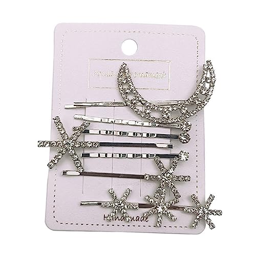 Veemoon 7 Stück Teiliges Set Haarspangen in Stern und Mondform Langlebige Legierung Dekorative Haarklammern für Damen und Mädchen Eleganter Haarschmuck für Alltag und Abschlussfest von Veemoon