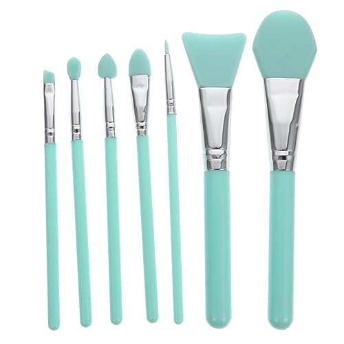 Veemoon 7 Stück Teiliges Silikonbasiertes Make Up Pinselset für Frauen und Mädchen Vielseitig Einsetzbar für Flüssigfoundation Gesichtsmaske Eyeliner und Lippen Wiederverwendbar Einfach von Veemoon