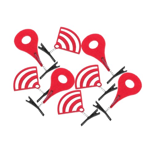 Veemoon 8 Stück Lustiger Kopfschmuck Haarclip Styling Haarnadel Clips Spaß funky Kleines Mädchen-Clip Party Haarspangen Mädchen Haarspange Haarzubehör Haarklammer Vlies rot von Veemoon
