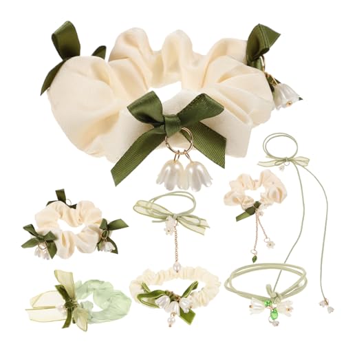 Veemoon 8 Stück Teiliges Haarband mit Schleifen Elastische Haargummis für Dünnes Haar Langlebige Pferdeschwanz Halter Haar Accessoires für Damen und Mädchen Vielseitig als Armband von Veemoon