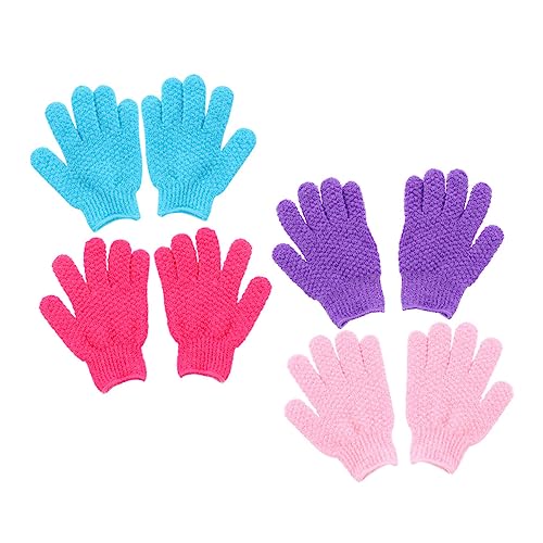 Veemoon 8 Stück Teiliges Peelinghandschuhe für Körper Duschhandschuhe zur Sanften Entfernung Abgestorbener Haut für Männer und Geeignet für Körperpartien Zufällige Farbe Zufällige Farbe von Veemoon