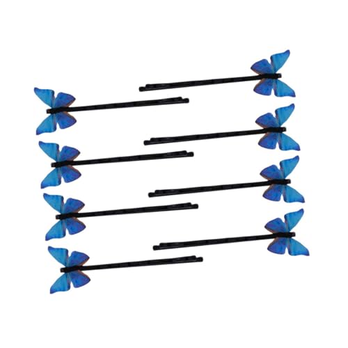 Veemoon 8 Stück Teiliges Schmetterling Haarklammern in Blau Rutschfeste Haarspangen für Frauen und Mädchen Stilvolle Haarschmuck Clips für Verschiedene Frisuren und Alltag Modische von Veemoon