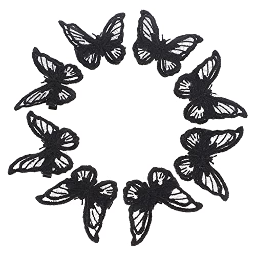 Veemoon 8 Stück Teiliges Spitzen Schmetterlings Haarklammern für Damen Mädchen Spitzenoptik Vielseitiger Haarschmuck für Alltag und Besondere Anlässe Rutschfeste Kleine Haarklammern von Veemoon