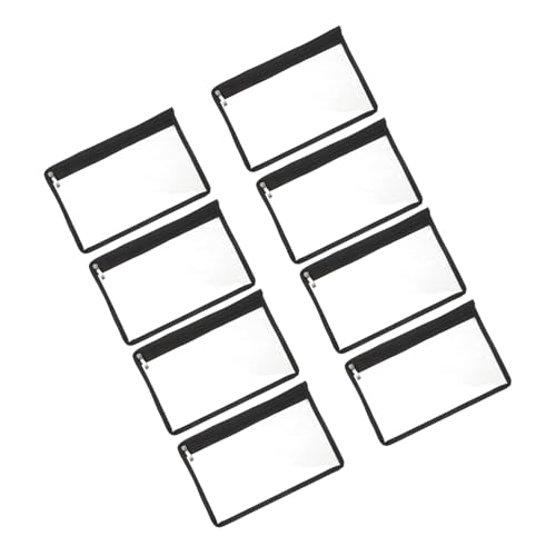 Veemoon 8 Stück Teiliges Transparente Reißverschluss Täschchen für Dokumente Bürobedarf und Reise Make Up wasserdichte Aufbewahrungstaschen mit Starkem Reißverschluss für Schule und Büro von Veemoon