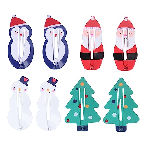 Veemoon 8stücke Teiliges Weihnachts-haarclips Für Junge Mädchen Lustige Santa Claus Weihnachtsbaum Schneemann Designs Haarspangen Für Mädchen Teenager Und Kleinkinder von Veemoon