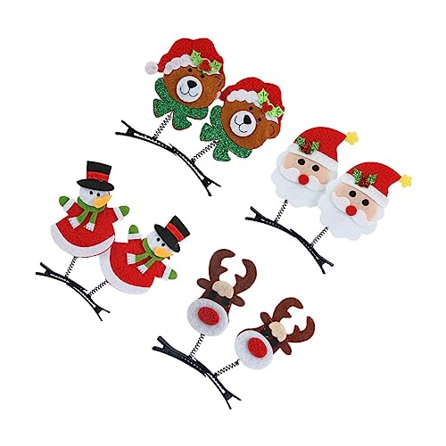 Veemoon 8stücke Teiliges Weihnachts-haarclips Für Lustige Haarschmuck-accessoires Mit Weihnachtsmann Rentier Schneemann Und Bär Für Party Cosplay Und Fotoshootings von Veemoon