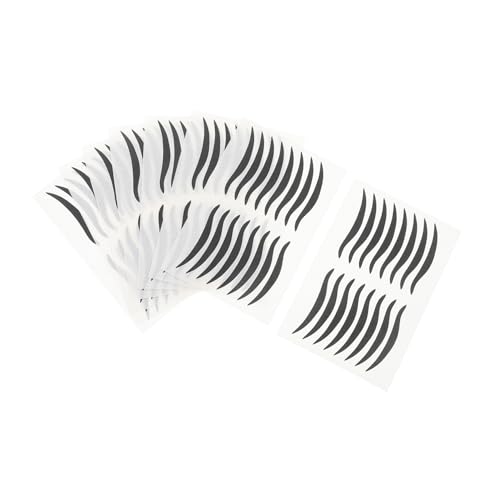 Veemoon 80 Paare Schwarze Eyeliner Sticker Wischfester Schnell Trocknender Augen Make Up Aufkleber für Party und Bühnenperformance Präzise Form für Einfaches Glattes Schminken von Veemoon