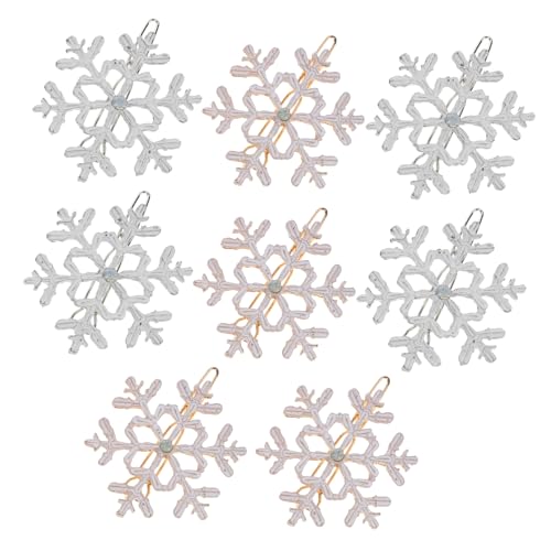 Veemoon 8stücke Schneeflocken-haarspangen Süße Weihnachts-haarclips Für Mädchen Für Festlichkeiten Hochzeiten Und Geburtstagsfeiern von Veemoon