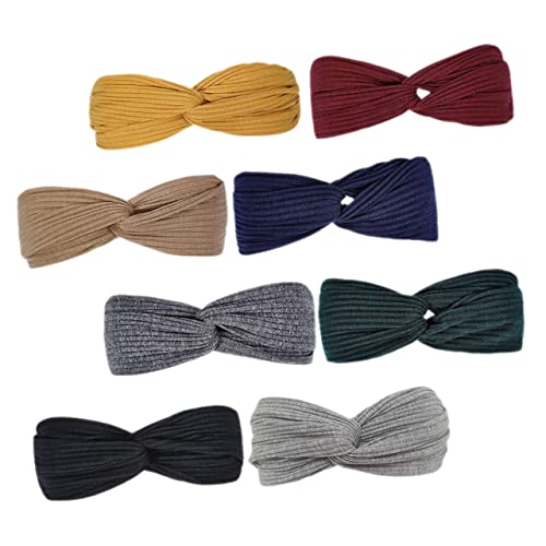 Veemoon 8stücke Stirnband Sport Yoga Schweiß Stretchy Verdreht Turban Für Damen Workout Laufen Basketball Baseball Haar Schutz Atmungsaktiv Elastisch von Veemoon