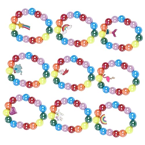 Veemoon 9 Stück Teiliges Regenbogen Perlen Armbänder für Handgefertigtes Armband mit Anhänger Fädelperlen für Jungen Geburtstage Veemoon 9 Stück Teiliges Regenbogen Perlen Armbänder für Handgefertigtes Armband mit Anhänger Fädelperlen für Jungen Geburtstage von Veemoon