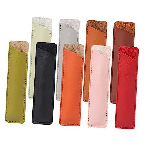 Veemoon 9Stücke Teiliges aus Leder Stiftabdeckungen Elegante Einzelstifthalter für Schule und Stylischer Schutz für Brunnenstifte von Veemoon