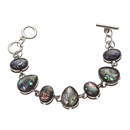 Veemoon Abalone Schale Armband Verstellbare Boho Handgelenkkette Damen Modearmband Handschmuck Schmuck von Veemoon