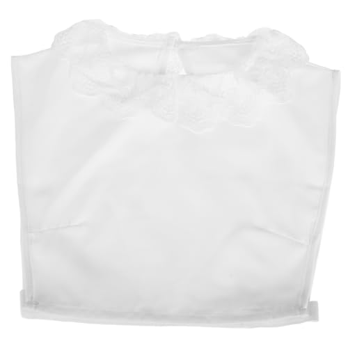 Veemoon Falscher Spitzenkragen Damen Abnehmbarer Chiffon Kragen für Blusen Pullover Kleider Weiß Weiches Material Ergänzung von Veemoon