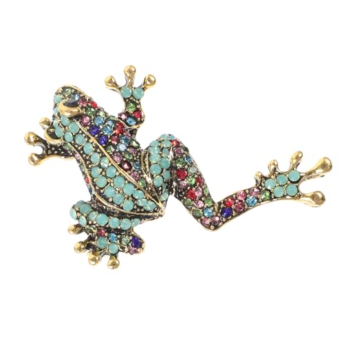 Veemoon Metall Frosch Brosche Kleidung Revers Pin Tier Brosche Rucksack Kleidung Dekoration Lichtbeständig Robust von Veemoon