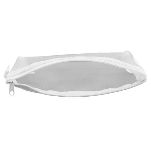 Veemoon Aktenhalter Federmäppchen Masse Stiftorganisator großes Federmäppchen Stifttasche Clear Pencil case federmappe durchsichtig Kleiner Netzbeutel Federmäppchen Ästhetik Nylon Weiß von Veemoon