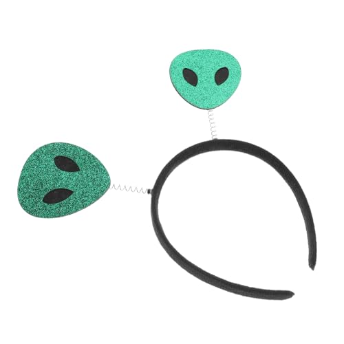 Veemoon Haarreif Mit Glitzer Für Halloween Plüschmaterial Mit Grünen Augen Geeignet Für Junge Mädchen Und Erwachsene Vielseitiges Zubehör Für -mottopartys Leicht Und von Veemoon