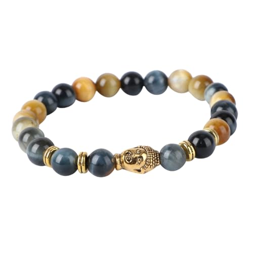 Veemoon Tigerauge-armband Buddha Stretch-handgelenkschmuck Modisches Perlenarmband Mit Hochwertigen Tigeraugenschmuck Für Männer Und Frauen von Veemoon