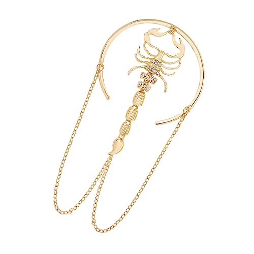 Veemoon Armband scorpion scorpien schlüpfeier armschlinge glitzersteinchen armbinde offener Armreif Armmanschette mit Strasssteinen Armmanschette Schmuck Legierung Golden von Veemoon