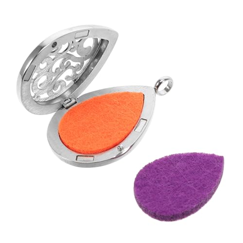 Veemoon Aromatherapie Halskette Damen Diffusor Anhänger Teardrop Form Hohl mit Nachfüllbaren Pads Hautfreundlich Langanhaltend Duft Modernes Design von Veemoon