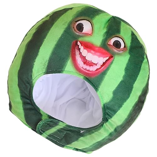 Veemoon Plüsch Wassermelonen Hut Lustiges Kostüm-accessoire Für Partys Fotorequisiten Und Sommerveranstaltungen Und Warm Für Kreative Auftritte Und Spaß Mit Freunden von Veemoon