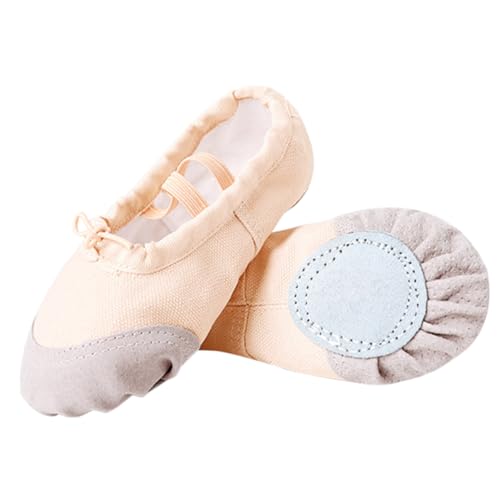 Veemoon Ballettschuhe mit Weicher Sohle Atmungsaktive Tanzschläppchen für Mädchen Feuchtigkeitsableitend und Gepolstert für Yoga und Balletttraining Hautfarbene von Veemoon