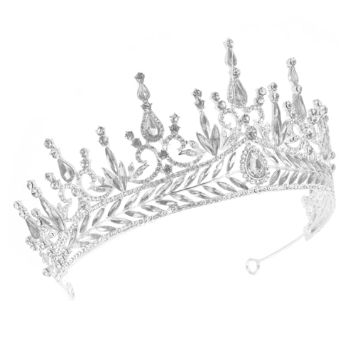 Veemoon Barocke Brautkrone Funkelnden Strasssteinen Edles Haarschmuck Accessoire für Damen Hochzeit Party und Festliche Anlässe Tiara Kopfschmuck von Veemoon