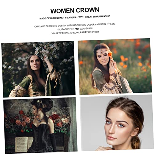 Veemoon Barockstil Brautkrone Hochzeit Haarschmuck Damen Tiara mit Edlem Design und Leichter Luxuriöser Verarbeitung Geeignet für Hochzeit Party und Festliche Anlässe von Veemoon