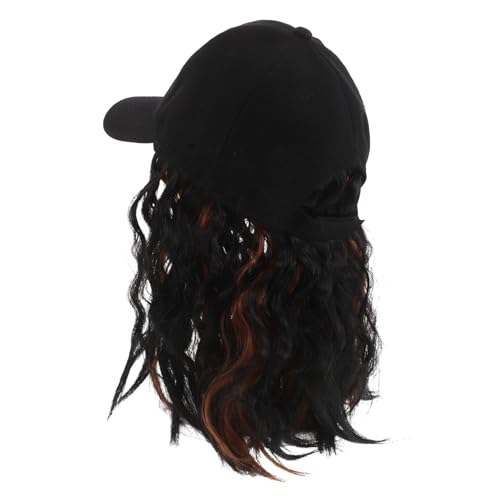 Veemoon Baseball Cap Wig mit Natürlichem Kurzen Lockigem Bob Hitzebeständige Synthetische Fasern Modische Mütze mit Haar für Frauen und Teenager Pflegeleicht Sofortiger Stilwechsel von Veemoon